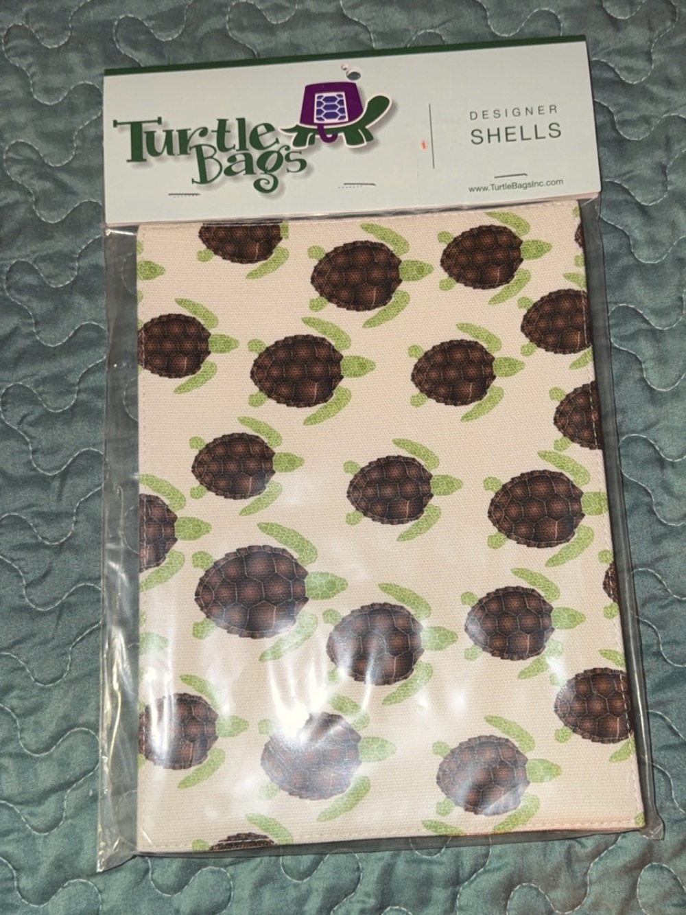 Turtle Bags Designer Shells Crossbody Bag - Cream with Brown Turtle Print